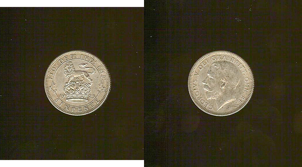 English 6 pence 1925 EF+